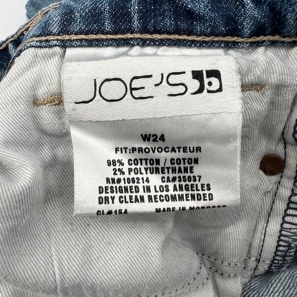 Joe's Jeans Provocateur Wide Leg Frayed Hem Ripped Jeans Size 24 Women’s - Picture 2 of 7